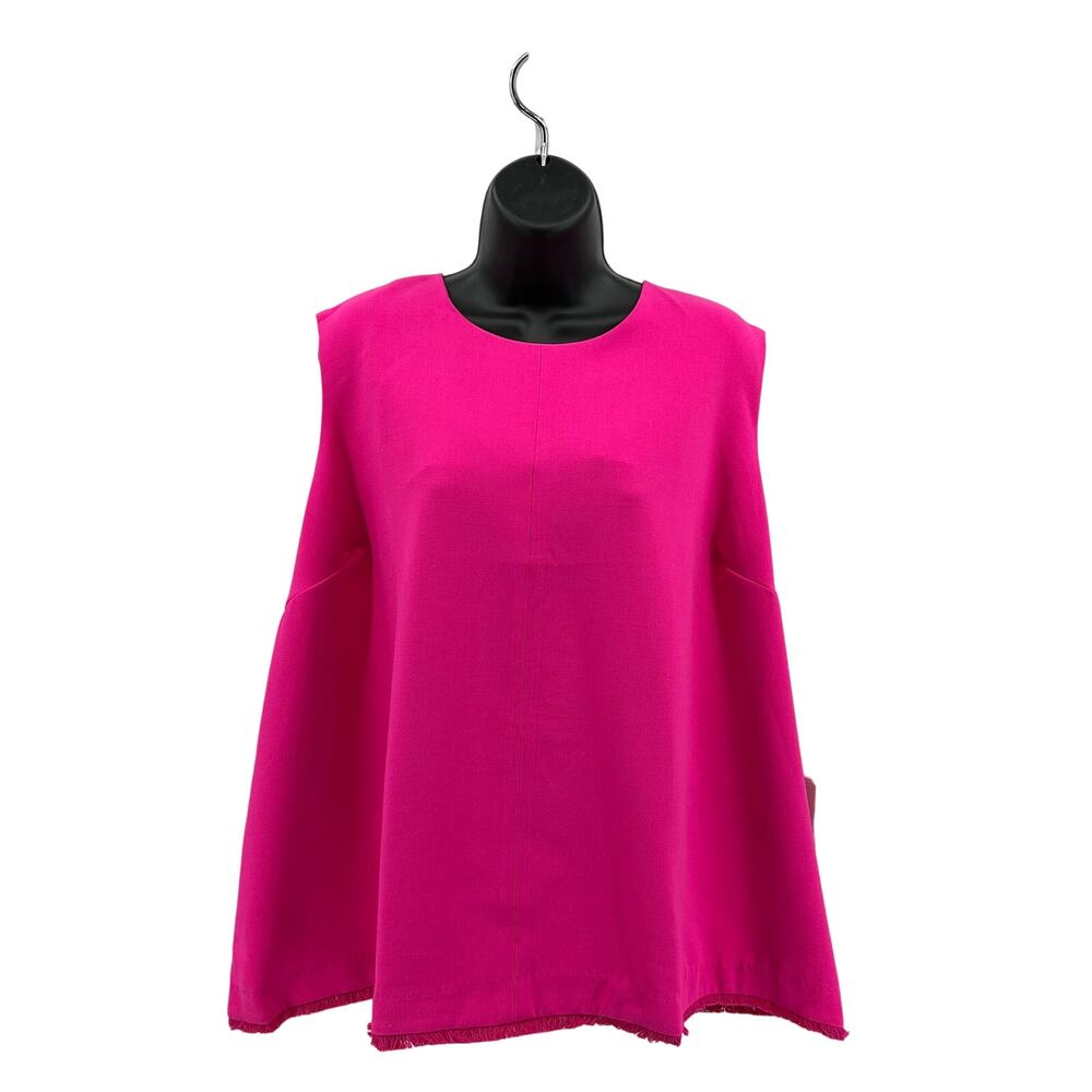 Victoria Beckham Flowy Tank Top WMNS 3X Pink Plus Size Sleeveless Back Zip Lined
